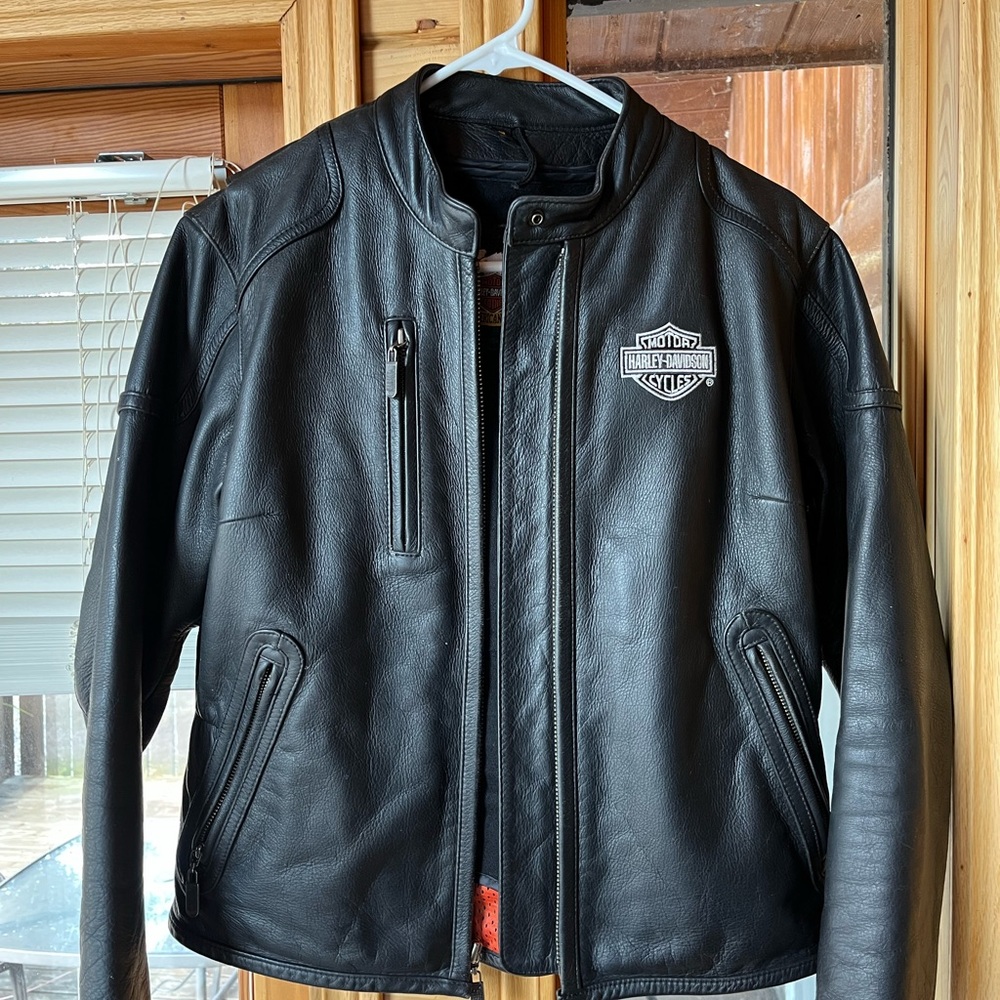 Harley-Davidson Black Bomber Jacket with Stand-Up Collar - Picture 2 of 6